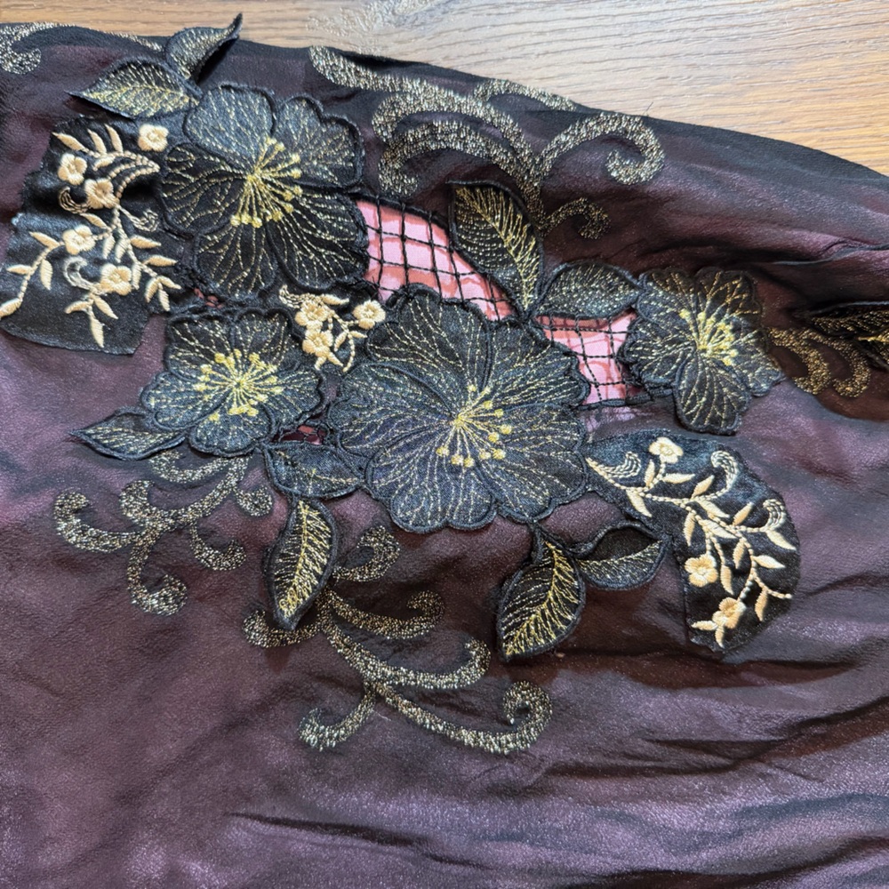 Vintage Y2K 100% Silk Dress Vintage Silk Dress Sue Wong Dress Fairy 20s - Picture 3 of 17